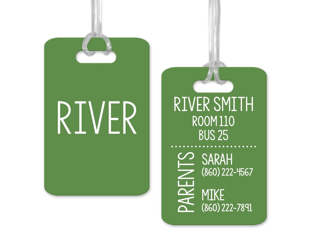 Kids Backpack Tag, Custom Bag ID Tag for Kids, Custom Bag ID Tag for