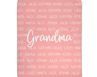 Personalized Grandma Blanket: Ultra-Soft Sherpa or Minky Throw
