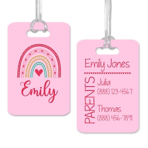 Mädchen Taschenanhänger ID, Custom Bag ID Tag für Kinder