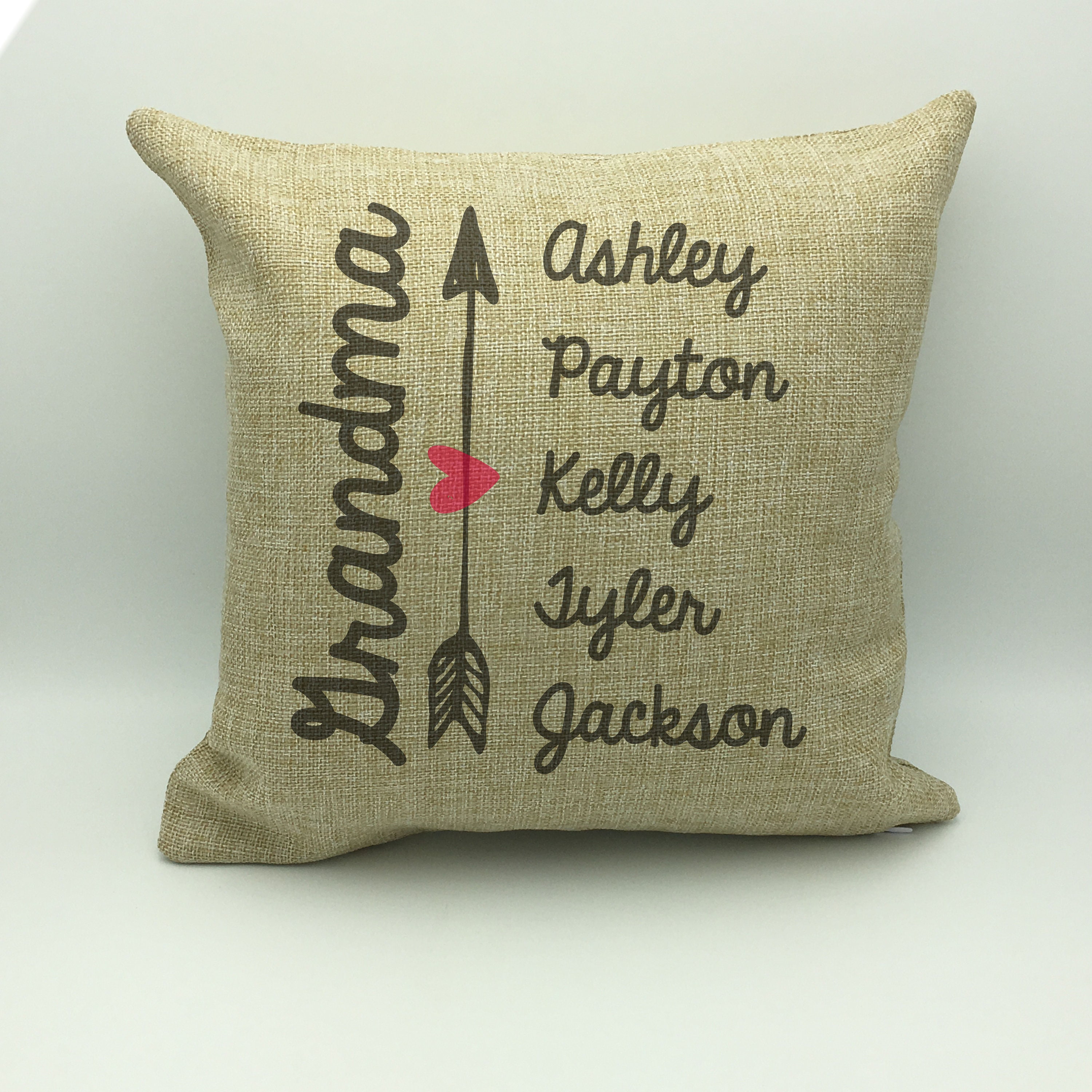Download Grandma Pillow with Grandchildren Names Grandkids Name ...