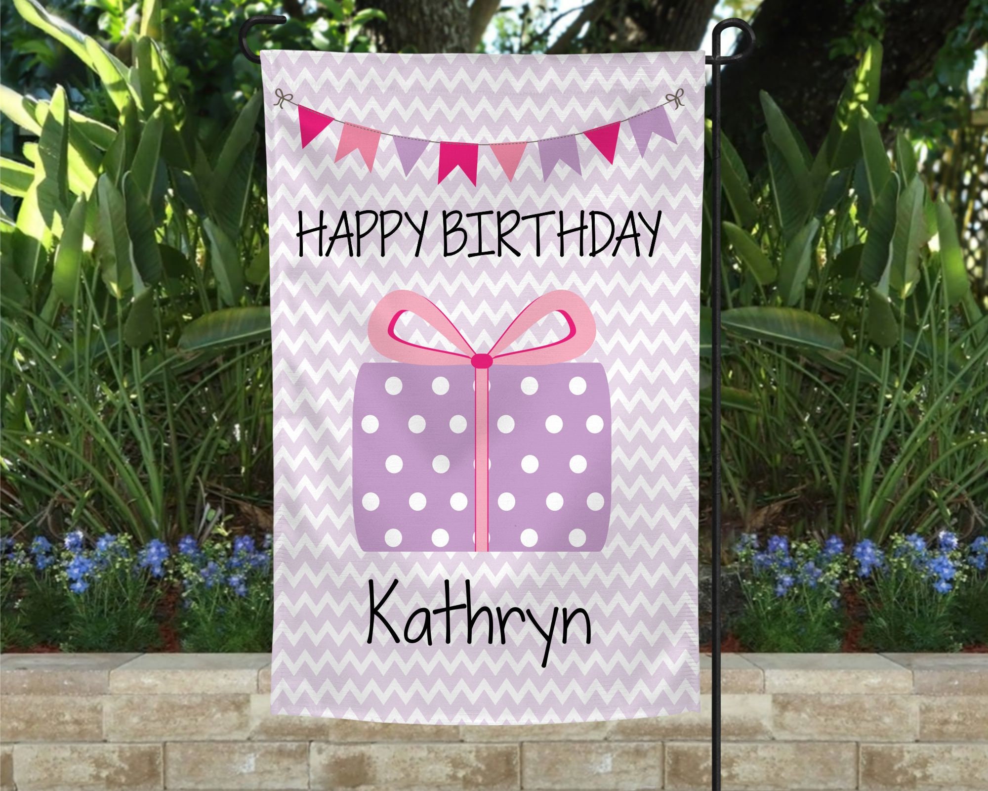 Kids Party Banner Customized Personalized Happy Birthday Flag