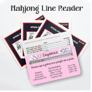 Mahjong Line Reader, Mahjong Gift, Mahjong Accessories, Mahjong Gifts, Mahjong Line Finder, Mahjong Lover Gift, Mahjong Line Marker