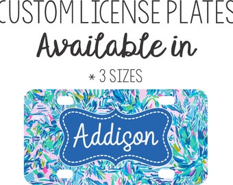 Matrícula inspirada en Lily, minimatrícula personalizada, matrícula de bicicleta, accesorios para carritos de golf, motocicletas, Hot Wheels