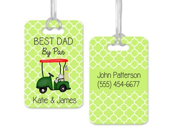 Personalized Golf Bag Tag For Dad, Golf Gift For Dad