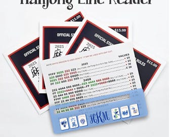 Customizable Mahjong Line Reader: Large Print Card Accessory