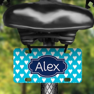 Personalized Mini Bicycle License Plate, Bike License Plate, Kids License Plate, Toy License Plate, Novelty License Plate