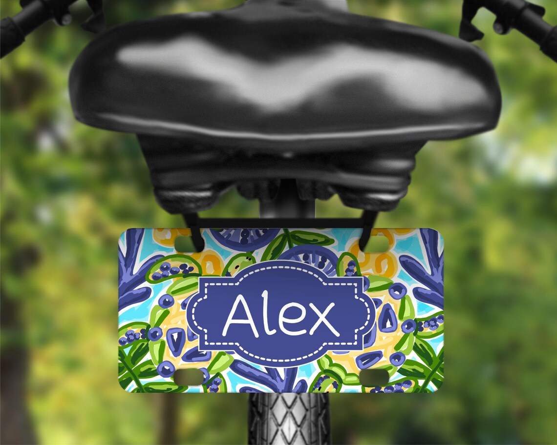 Personalized Mini Bicycle License Plate Etsy