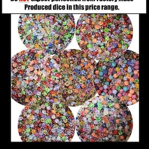 Loose Individual Polyhedral Dice, Random Mystery Individual d4, d6, d8, d10, d10%, d12, d20 Novelty Dice, Mix and Match Dice, D&D, TTRPG