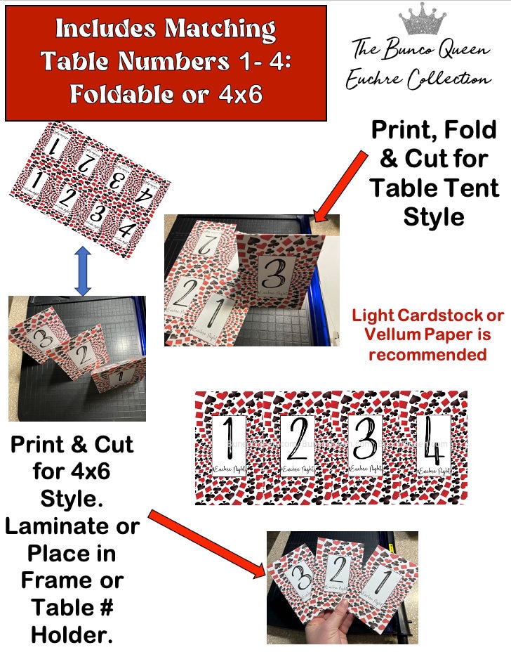 16 Player Euchre Rotation Chart.pdf 16 Person Euchre Rotation Score Sheet/euchre Tally W Table Numbers ...