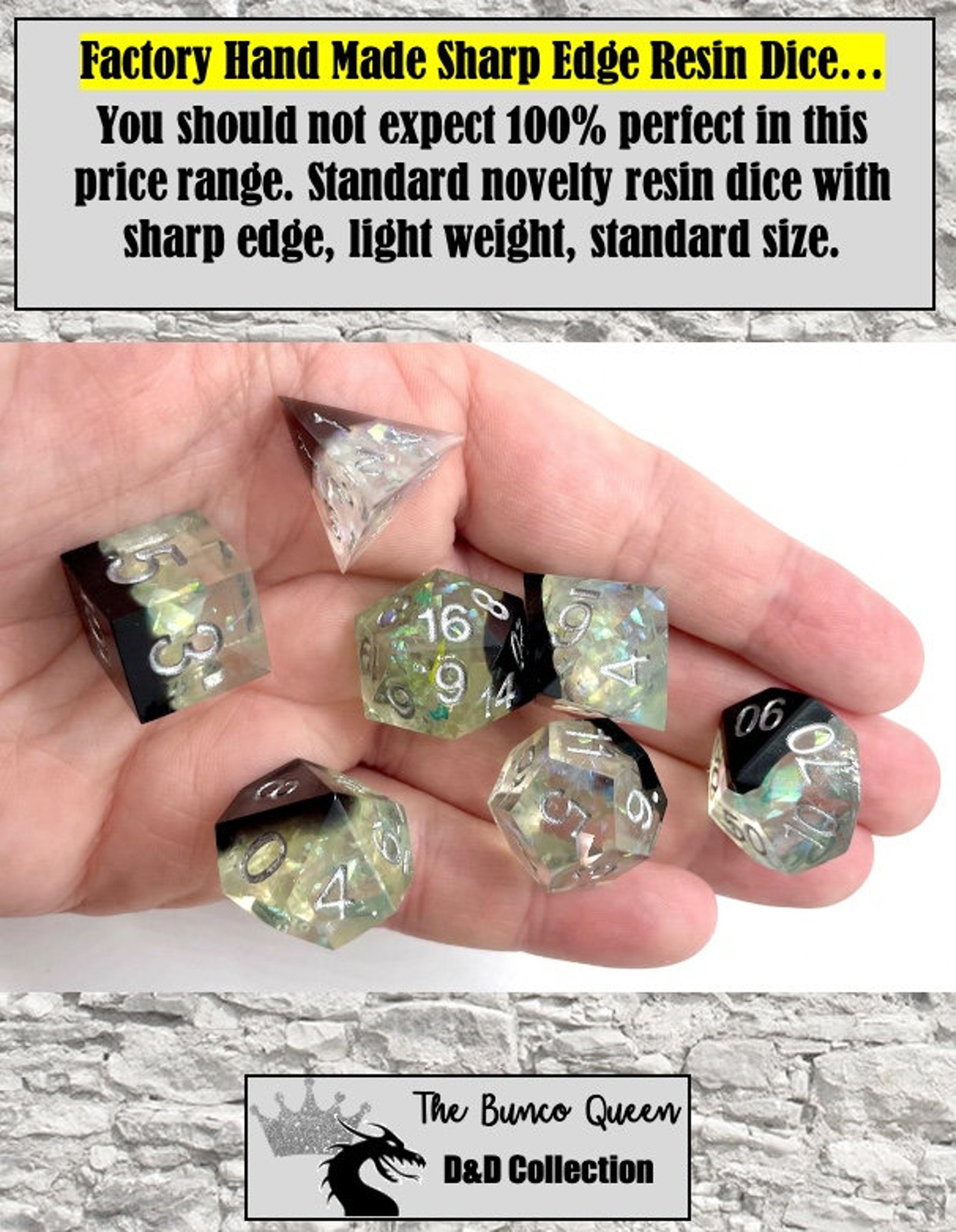 Sharp Edge Resin Polyhedral DND. TTRPG. Dungeons and Dragons Etsy