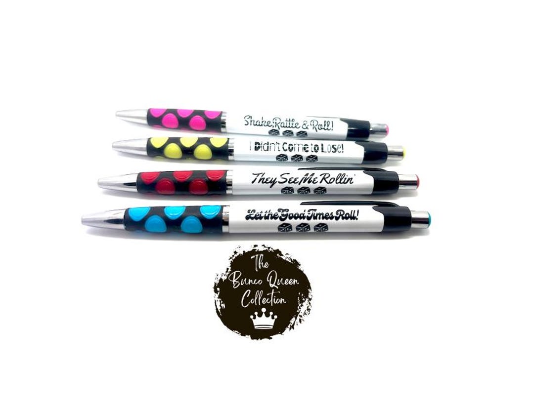 Bunco Ink Pens W/cute Sayings- 4 Colors Will Be Mixed and Matched ...