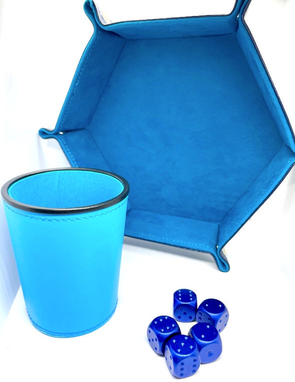 Budget Friendly Basic Dice Tray Cup and Dice Pack Combo D&D Etsy