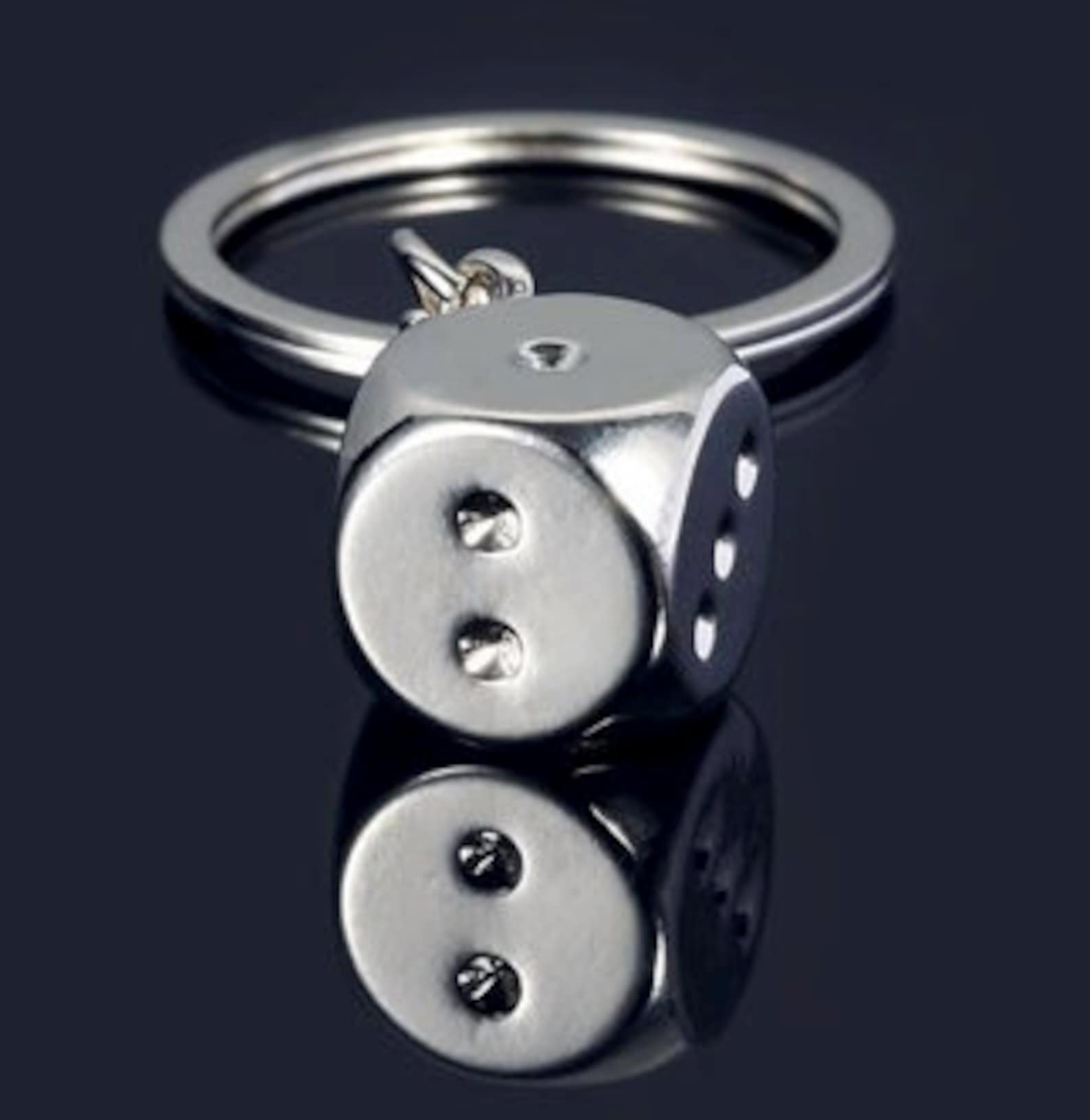 Bunco Dice Keychain Zinc Alloy Silver Metal Key Chain. Bunco Etsy