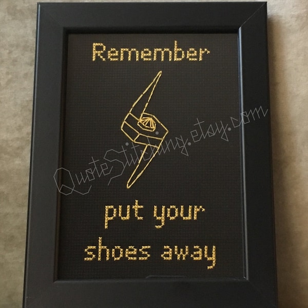 Remember...put your shoes away - Star Trek: The Next Generation (TNG) The Inner Light cross-stitch PATTERN - instant download .pdf