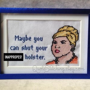 Mature - Maybe you can shut your d*ck holster. - Archer 4"x6" cross-stitch PATTERN - INSTANT DOWNLOAD .pdf