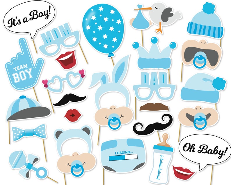 Baby Shower Photo Props Its A Boy Photo Booth Props Etsy Baby Shower Photo Props Its A Boy Photo Booth Props Etsy