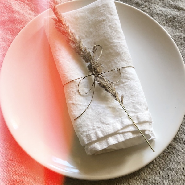 100% Linen napkins, serviette de table, linen tablecloth, personalized napkins, wedding napkins, decoupage napkins, round tablecloth coaster