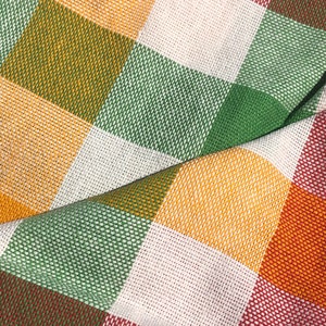 リネンビーチブランケット、チェック柄ピクニックブランケット（59x53インチ） 画像 5