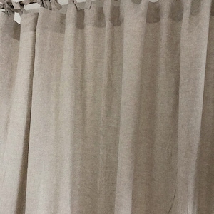 2 units of Natural Linen curtains 18L x 24L inches each plus ties. image 7