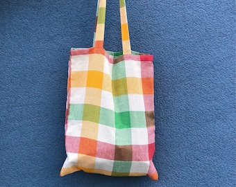 Linen tote bag, linen shopping bag, beach bag, linen handbag