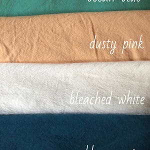 Fitted natural linen bed sheet. Dusty pink. Choose more colors. Stonewashed linen sheet. Luxury softened linen. Extra fast shipping. image 4