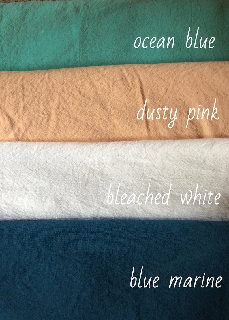 Fitted natural linen bed sheet. Dusty pink. Choose more colors. Stonewashed linen sheet. Luxury softened linen. Extra fast shipping. image 4