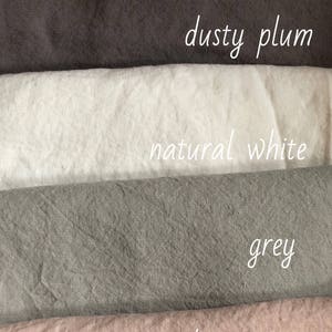 Fitted natural linen bed sheet. Dusty pink. Choose more colors. Stonewashed linen sheet. Luxury softened linen. Extra fast shipping. image 3