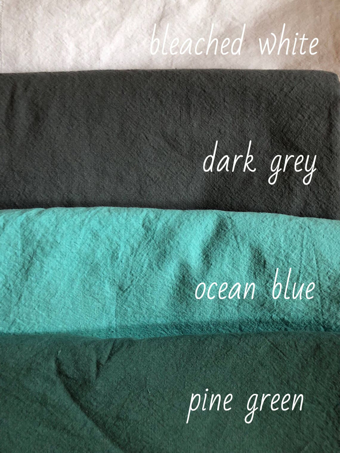 Simple Grey Linen Flat Bed Sheet. More Colors Available. Stone Etsy