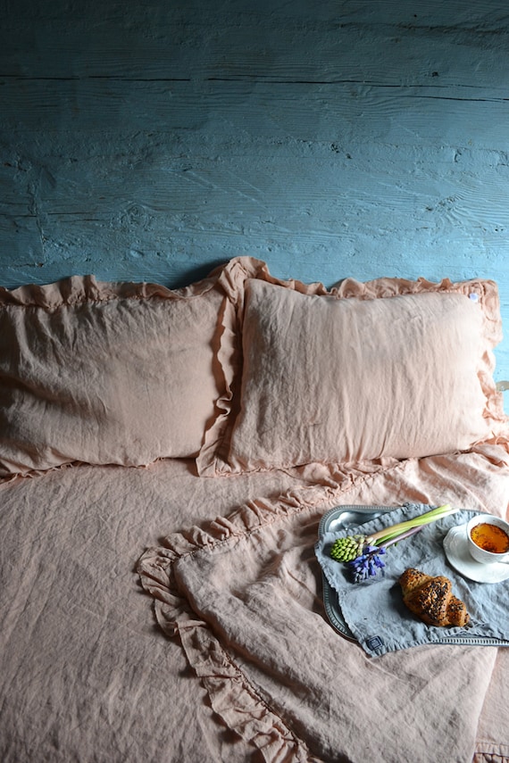 RUSTIC Linen bedding set, handmade, luxury softened. Linen bedding king, linen bedding queen, linen luxury bedding set. Extra fast shipping.