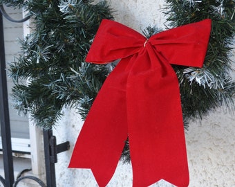 4x weatherproof red bow for Advent, Christmas, anniversary, motorcycle gift, all year round bow