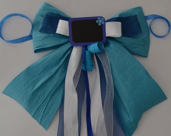 4 colores a elegir, tablero escolar decorativo lazo de cono escolar, lazo de cono de azúcar con NOMBRE