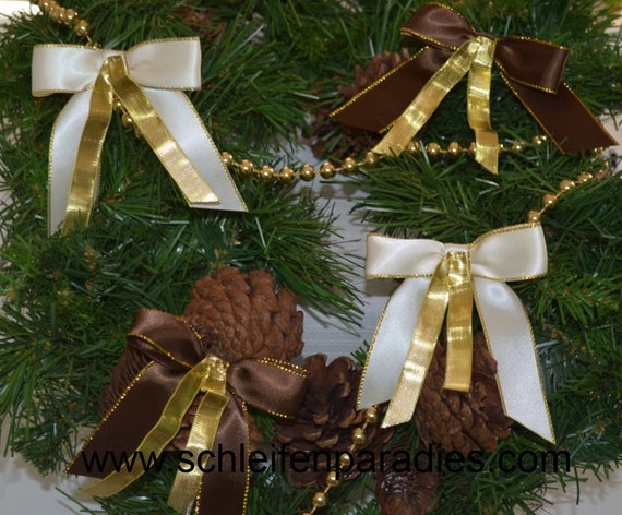 50 Teile Weihnachtsschleifen, Baumschmuck, Baumschleifen, Weihnachtsset, Christbaumschleifen, Tannenbaumschmuck