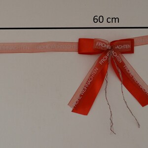 4x Merry Christmas, bow with text red gift bow for parcels, gift wrapping image 5