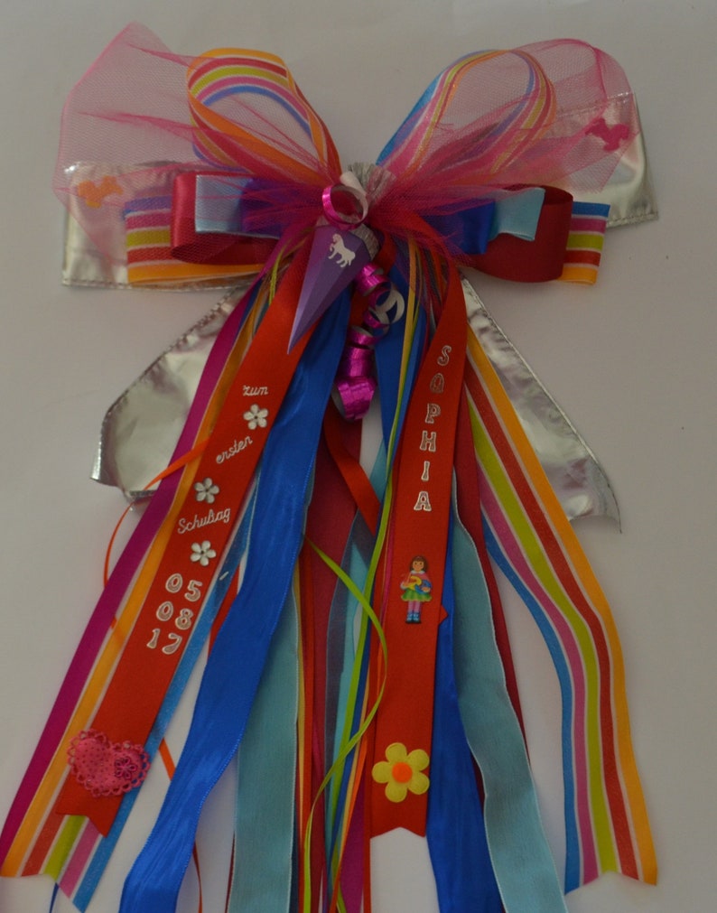 WEITAPYT Schultütenschleife 60x20cm - Einschulung Deko Für Jungen & Mädchen