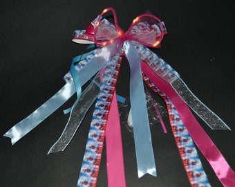 Frozen - LED school cone bow, sugar cone bow, suitable for *Frozen Anna and Elsa school cone, girls, school enrolment, bow for the start of school