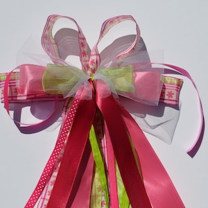 Fiocco regalo a pois, fiori, stile country, fiocco per cono scolastico, NOME personalizzato gratuitamente