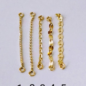 Fancy Ear Layering Chains For Earrings 14k Gold / Solid Gold / Layering / Gift for Her / Convertible Chain / Connection Chain