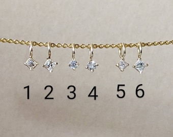 Small Diamond Charms 14k Yellow Gold / Natural Diamond / Sold Separately / Gift for Her / Accent Jewelry / Add to your Jewelry