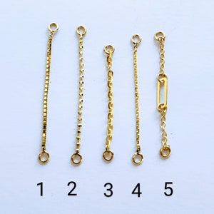 Fancy Ear Layering Chains For Earrings 14k Gold / Solid Gold / Layering / Gift for Her / Convertible Chain / Connection Chain