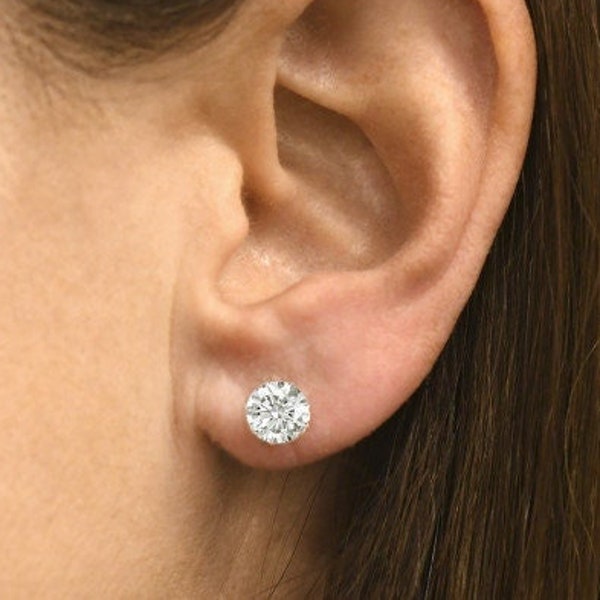 Lab Grown Diamond Earrings Etsy