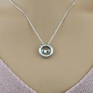 925 Sterling Silver I Love You Pendant / Women Silver Cubic Zirconia Pendant / Love Symbol Silver Pendant / Gift for Her