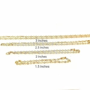 14k Gold Double Row Cable Chain for Earrings / NOT Gold Plated NOT Gold Filled / Connection Chain / Chain  Only / Half Pair or Pair
