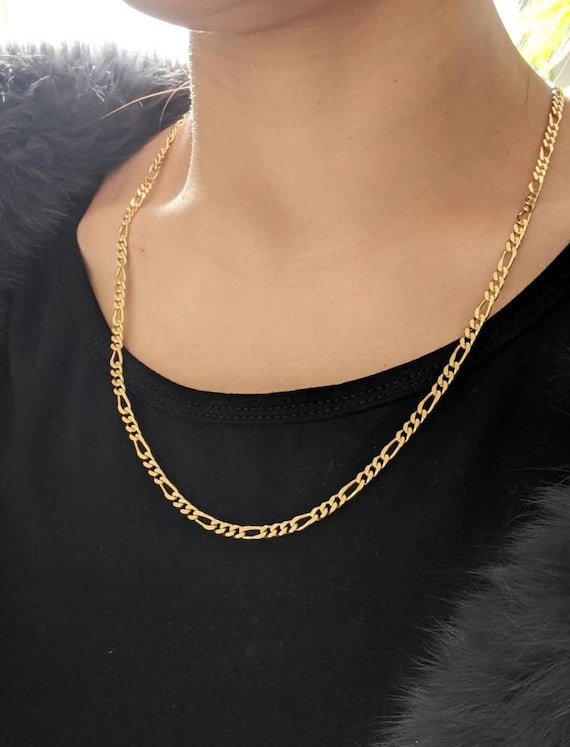 14k gold 2024 figaro chain 4mm