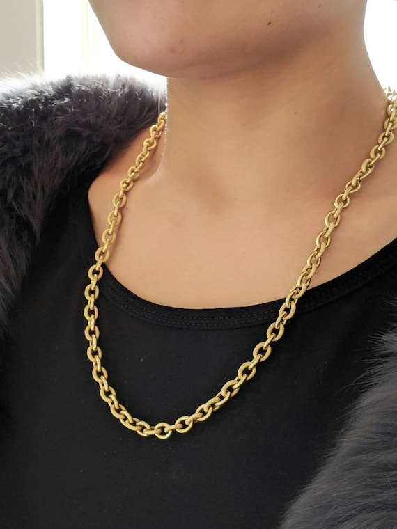 Antique Gold Fancy Chain, 14K Gold Chain, Long Chain, Opera Length Chain,  Antique Necklace, 14K Yellow Gold Chain, Chain Necklace XK2D9JN1 