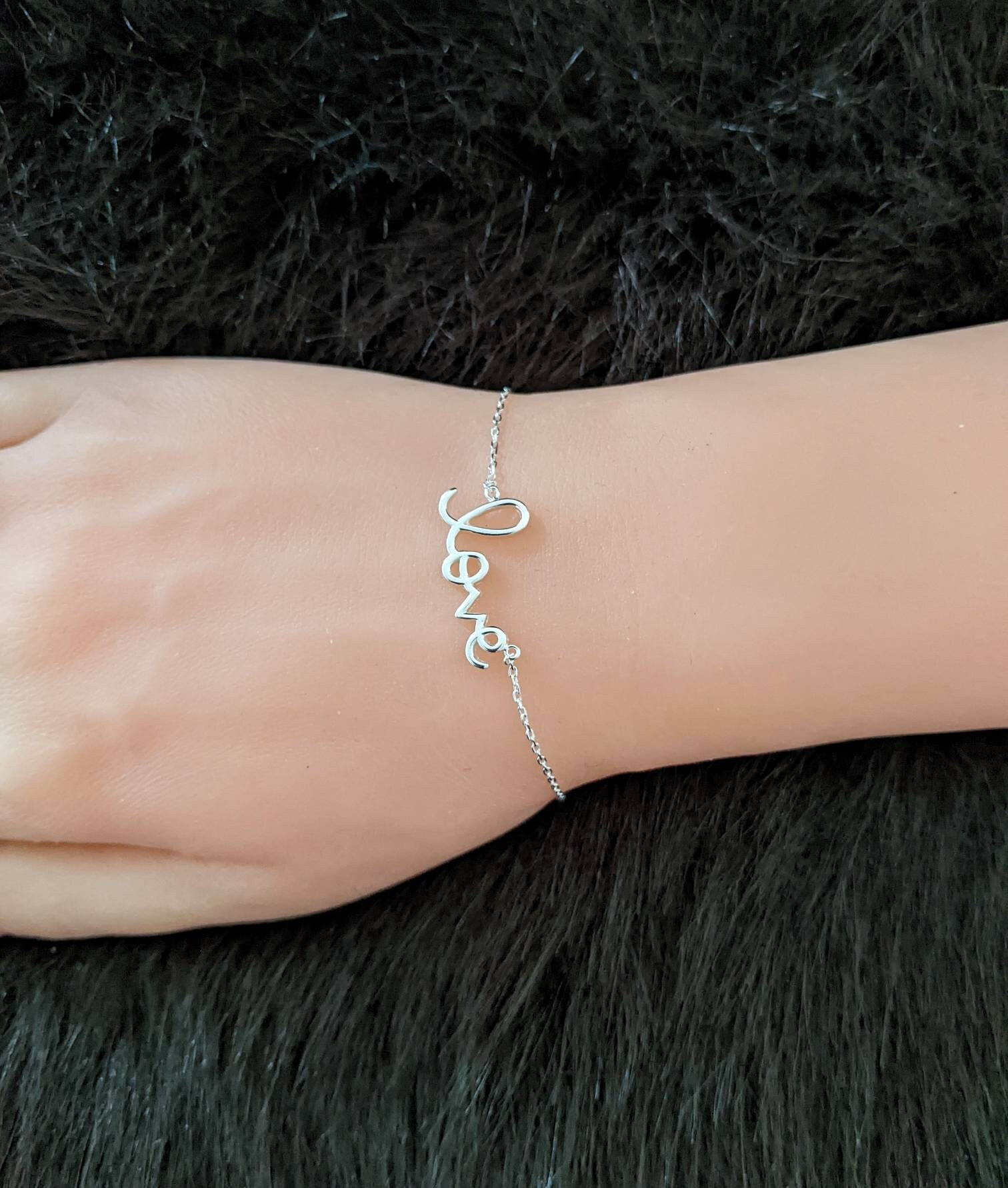 Love Bracelet 925 Sterling Silver Solid Silver Symbol of Love Gift for Her Real Silver NOT Plated Etsy Canada