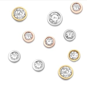 Diamond Bezels 14K White & Yellow Gold/ Bezel for Jewelry Making /Natural Untreated Diamonds/ VS Clarity to I1 Clarity