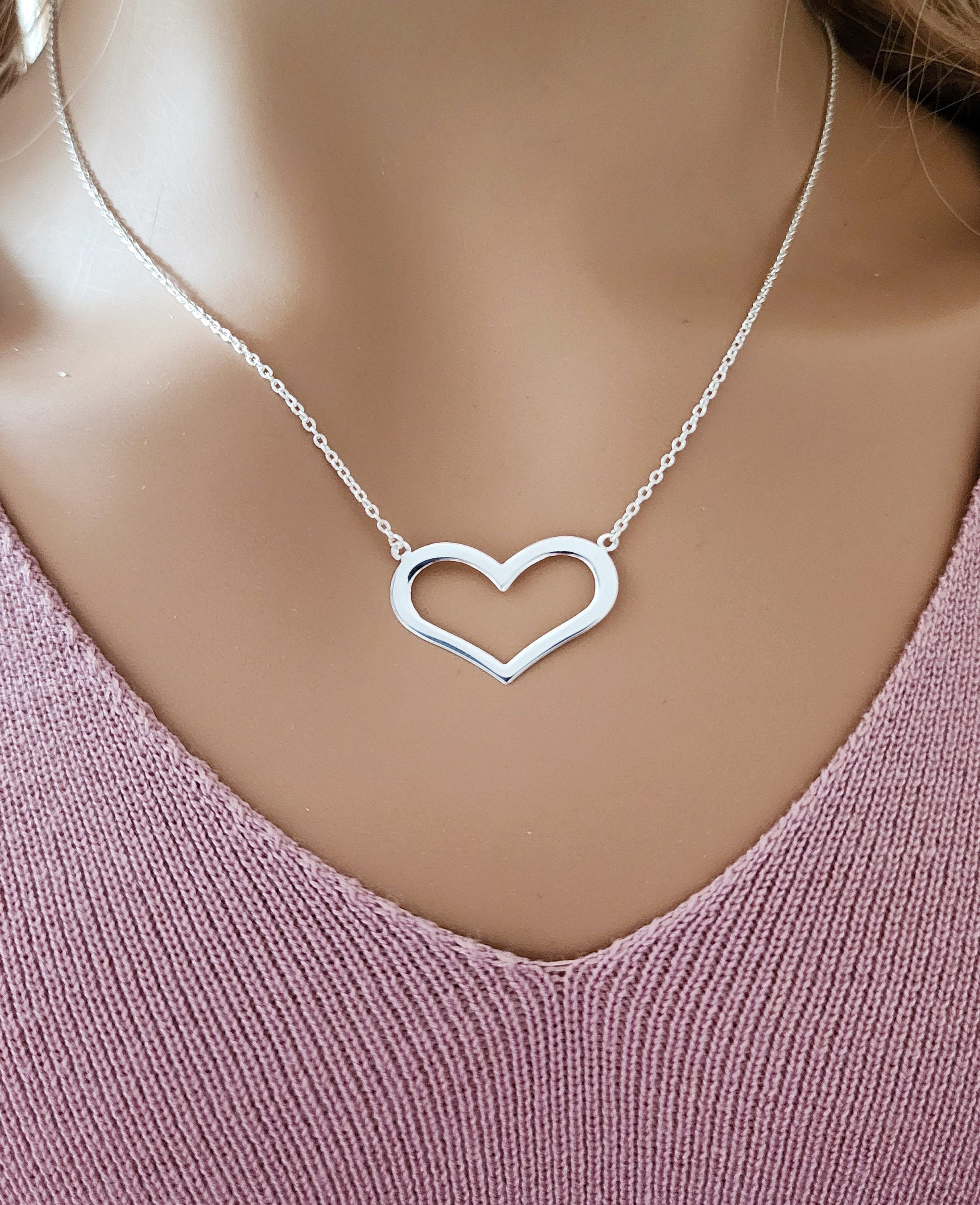 【TATIANA】(Silver 925) Pretty Heart Pendant Necklace MUSINSA | TATIANA (Silver 925) Chocolate Heart Star Dangle