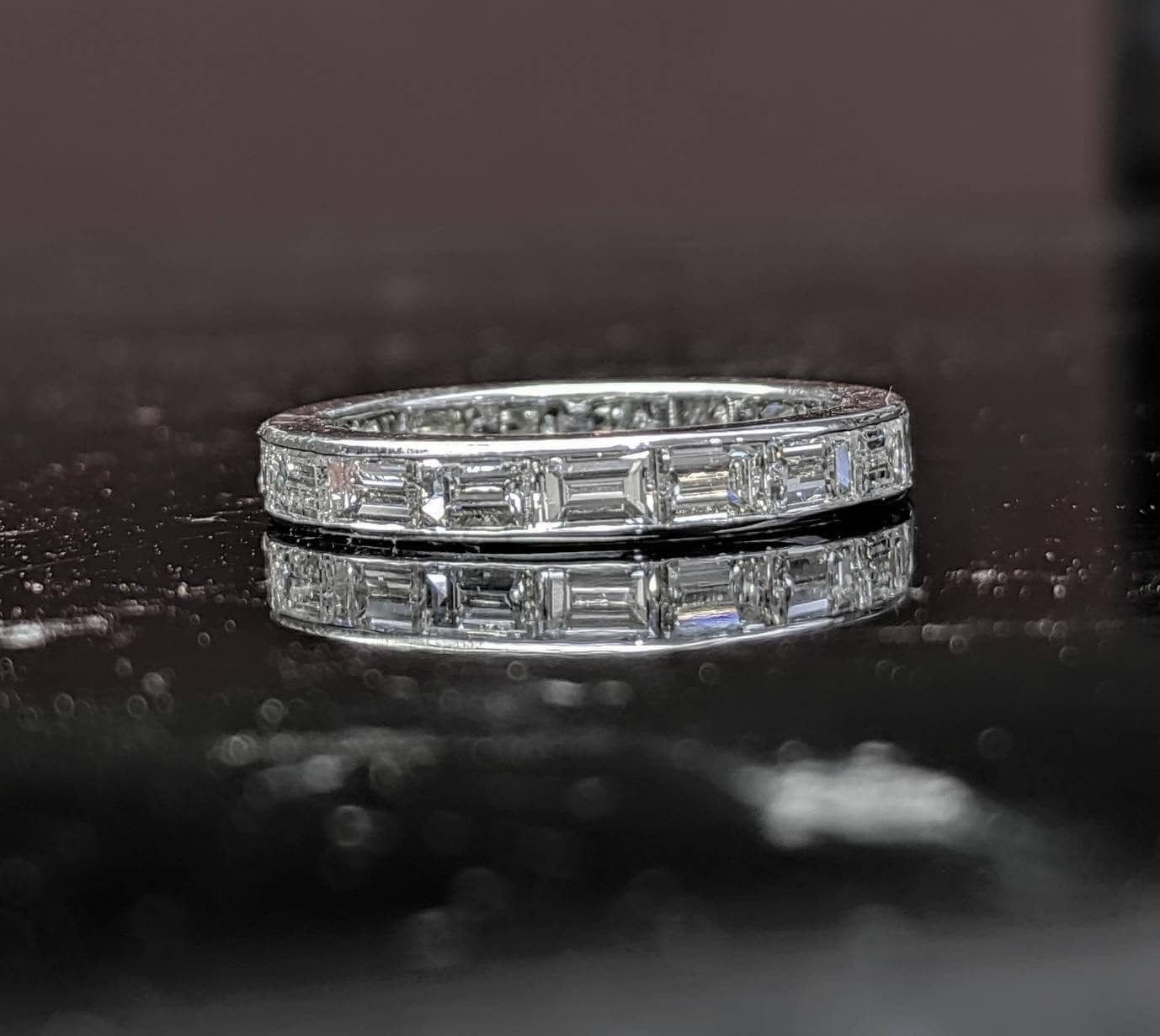 2.54ct. Baguette Diamond Eternity Band 14k White Gold / | Etsy