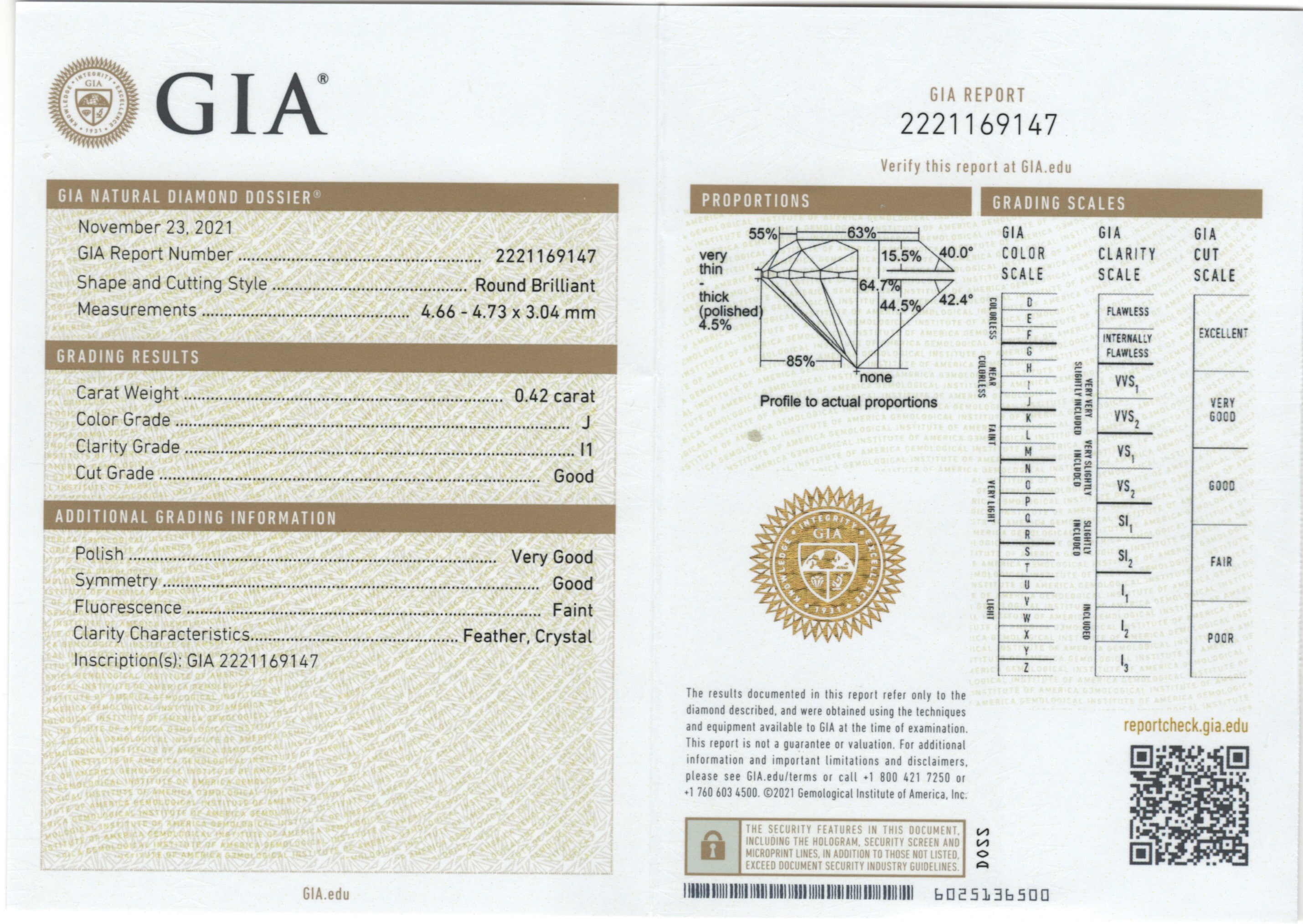 GIA Certified 0.83ct. Tw. Diamond Stud Earrings 14K - 18K