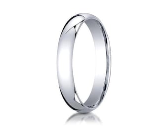 4mm 950 Platinum Wedding Band / Classic / Plain / Comfort Fit / Traditional Domed Band / Anniversary Gift for Her-Him